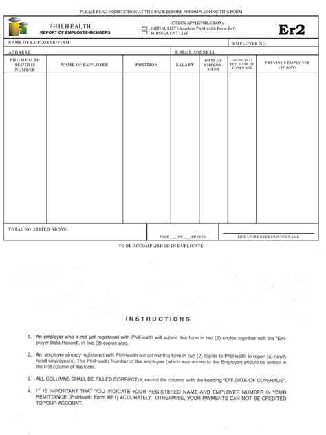 philhealth er2 form excel file